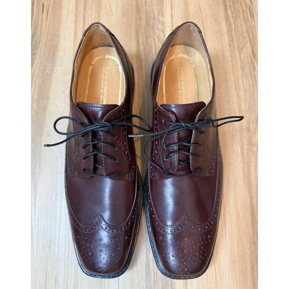 Vintage Y2K Rockport DresSports Mens Burgundy Leather Wingtip Oxford Shoes 10W